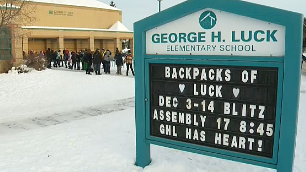 Luck Elementary School have been collecting items to fill backpacks ...