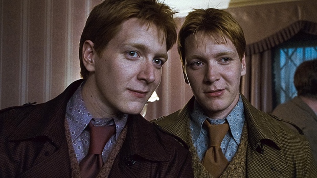 actors james and oliver phelps, who portrayed fred and george