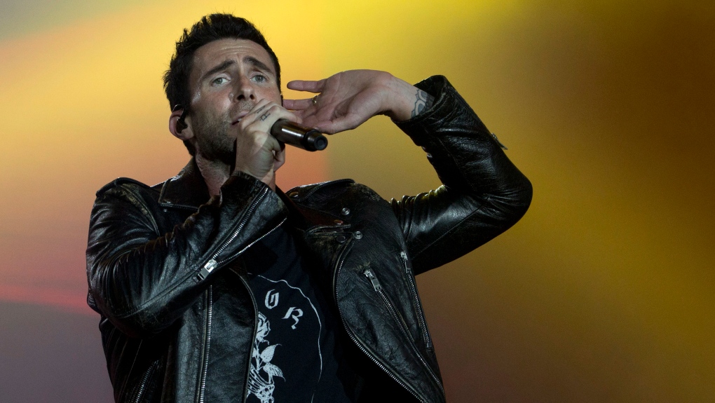 In this Sept. 16, 2017, file photo, Adam Levine of Maroon 5 performs at the Rock in Rio music festival in Rio de Janeiro, Brazil. (AP Photo/Silvia Izquierdo, File)