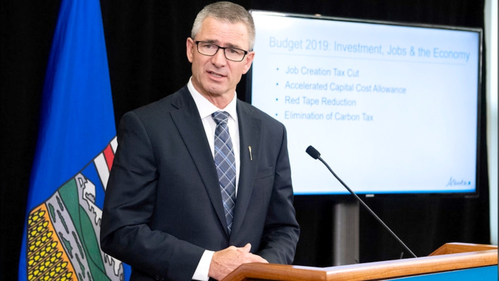 Finance Minister Travis Toews unveils Alberta's budget on Thursday, Oct. 3, 2019. (Supplied)