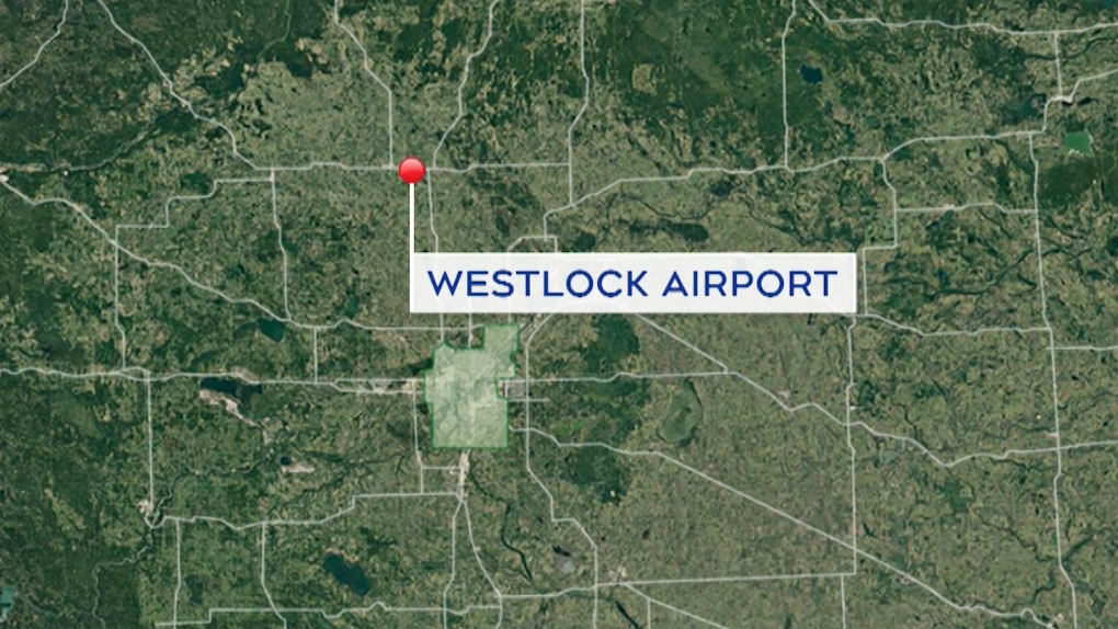 Four people were hospitalized after a plane flipped at the Westlock airport, north of Edmonton, on Oct. 10, 2021. 