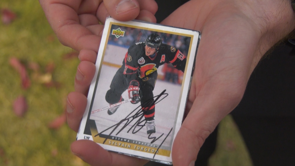 Police are looking for the owner of approximately 90 autographed hockey cards. Oct. 6, 2021. (CTV News Edmonton)
