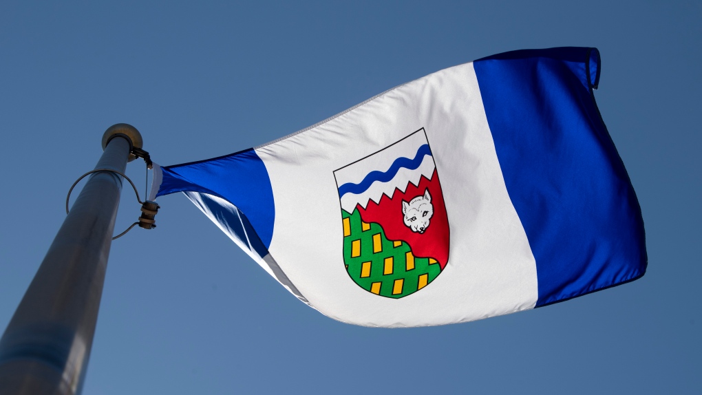 The Northwest Territories flag flies on a flag pole in Ottawa, Monday July 6, 2020. THE CANADIAN PRESS/Adrian Wyld