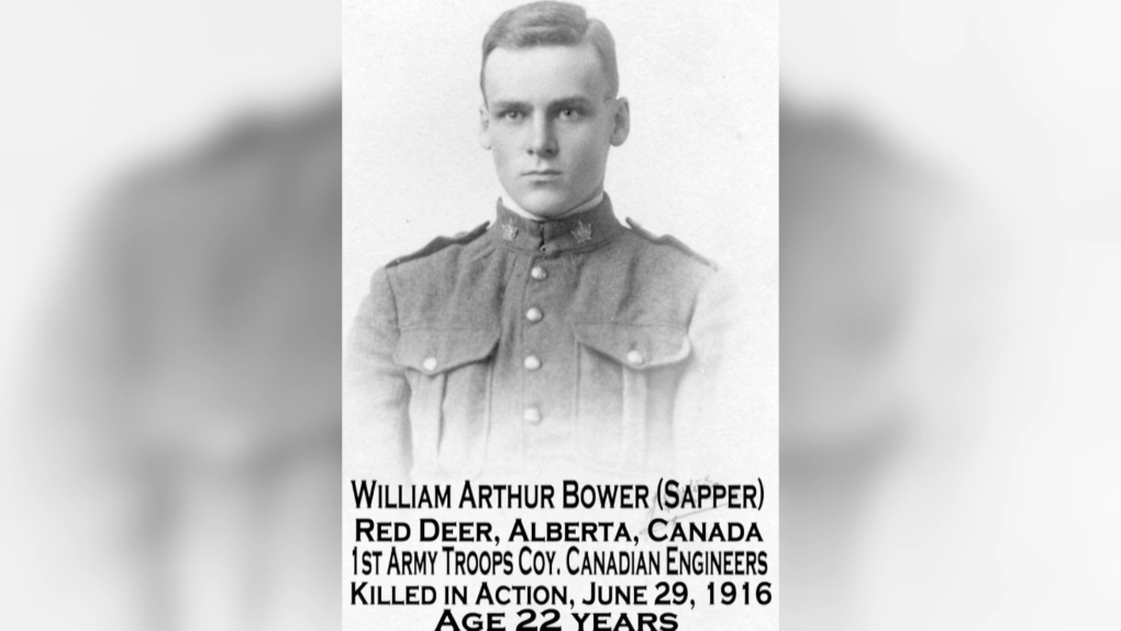 A new scholarship in Red Deer honours the memory of William Arthur Bower who fought and died in the First World War. (Source: Bower Family)
