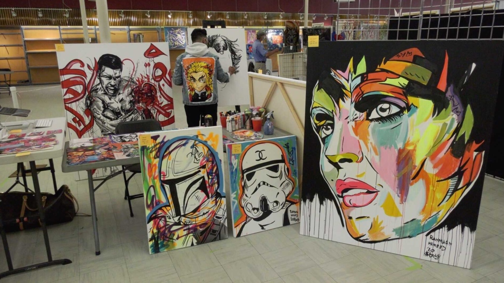 Dozens of Edmonton artists will create and sell their art at the Whyte Avenue Art Walk for the next eight weekends. (Galen McDougall/CTV News Edmonton)