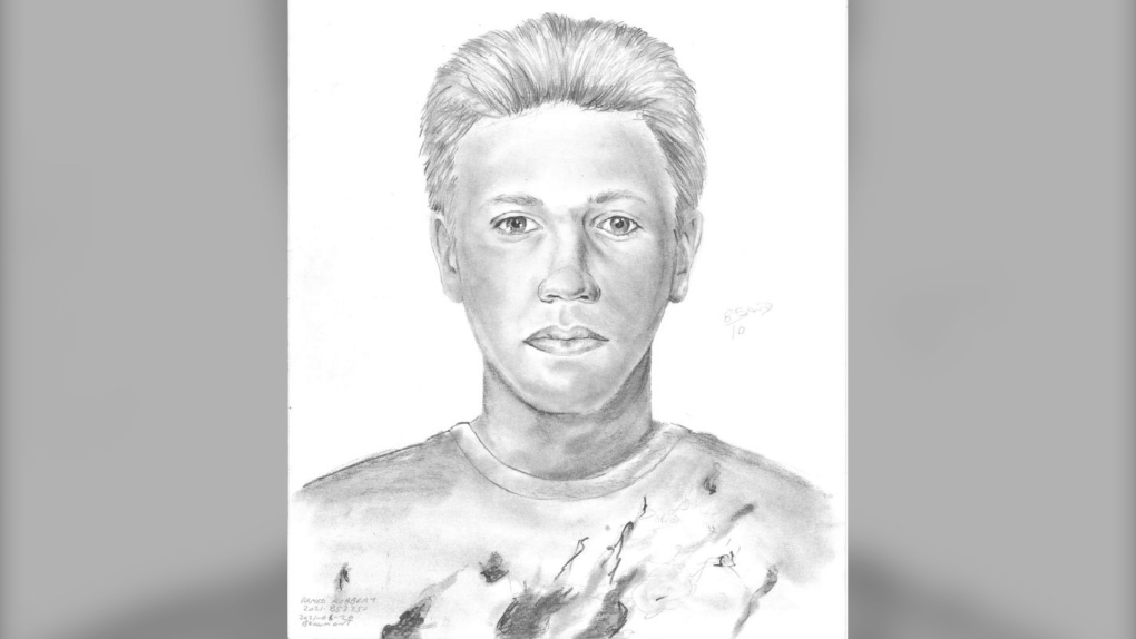 RCMP have released a sketch of a man they believe was involved in an armed robbery at the Giant Tiger in Leduc on June 16. (Credit: RCMP)