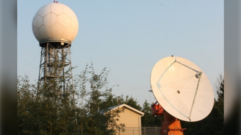 A photograph of Carvel Weather Radar Station located near Beach Corner, Alta. (Source: Jeff Adam)