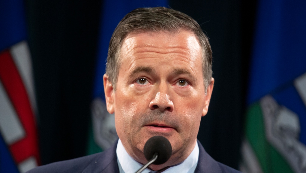 Alberta Premier Jason Kenney answers questions at a news conference where the provincial government announced new restrictions because of the surging COVID cases in the province, in Calgary, Alta., Friday, Sept. 3, 2021.THE CANADIAN PRESS/Todd Korol 