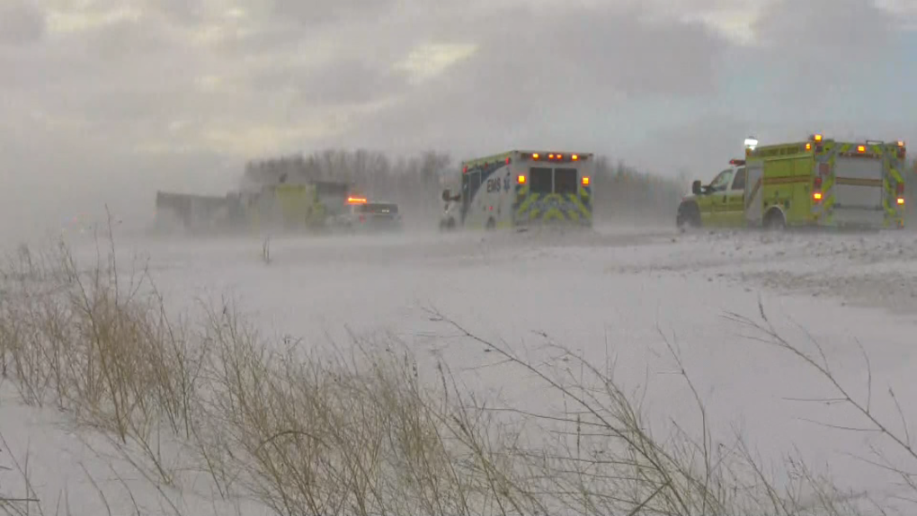 Leduc County crashes likely caused by poor road conditions RCMP