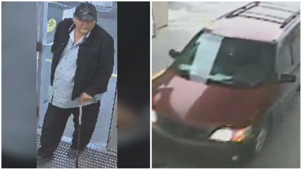 A man wanted in relation to a sexual assault case in Grande Prairie and the van he is said to have been driving (Credit: RCMP.)