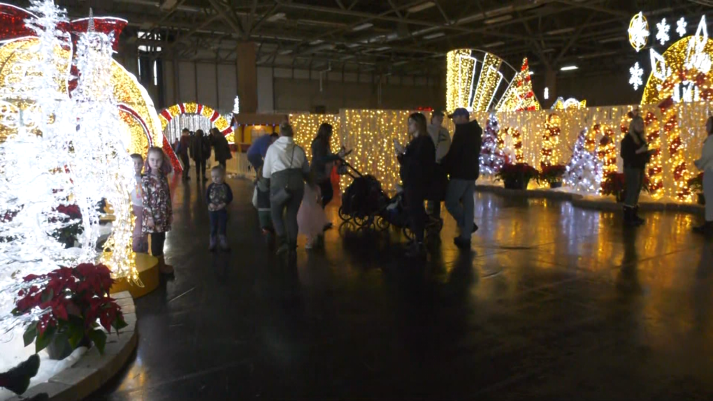 Children on the autism spectrum and their families got to enjoy the Glow Festival of Lights on Saturday Dec. 17, 2022. (CTV News Edmonton/Galen McDougall)