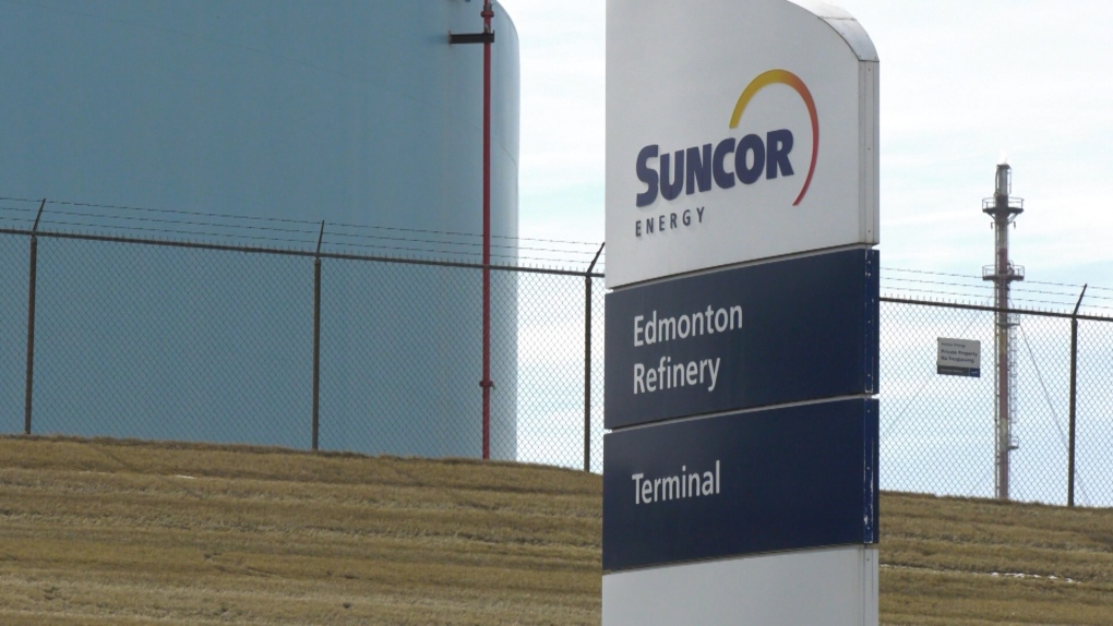 Suncor Energy Edmonton Refinery. March 30, 2022. (CTV News Edmonton)