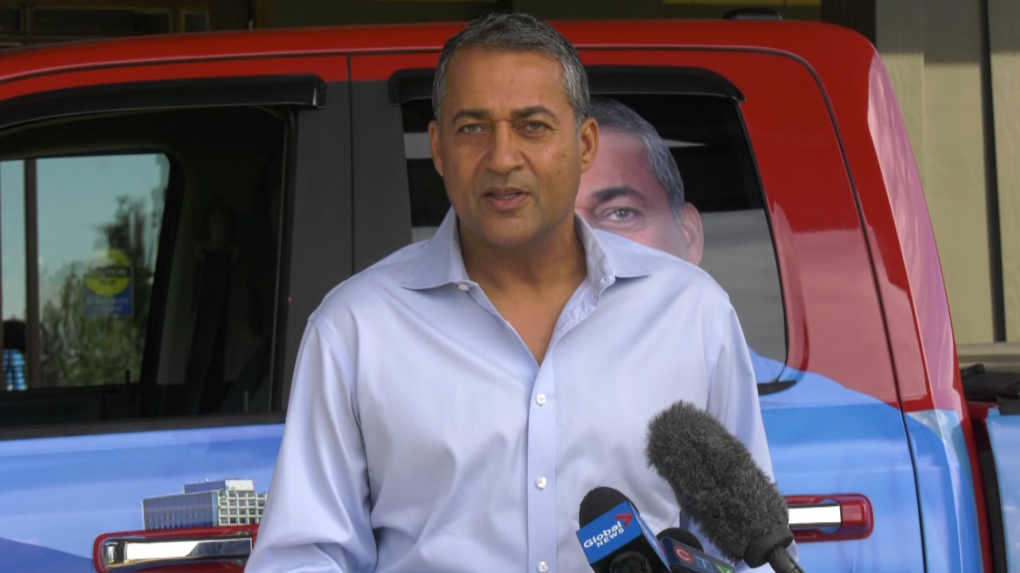 Raj Sherman launches his campaign to become UCP leader on June 29, 2022. (CTV News Edmonton)