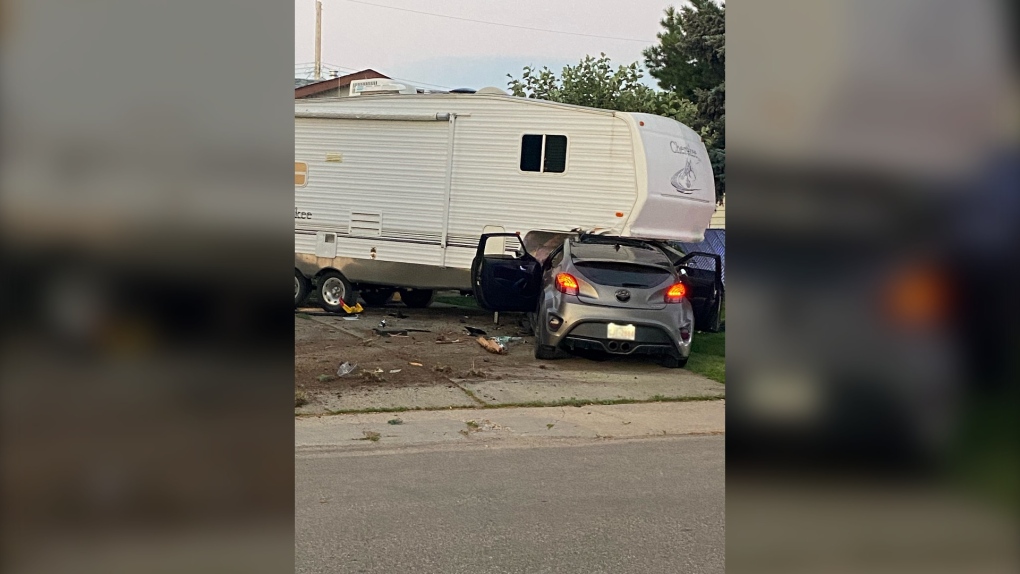 Police are investigating a crash on 128 Avenue, between 78 and 80 Street, on Friday, Aug. 12. (Supplied)