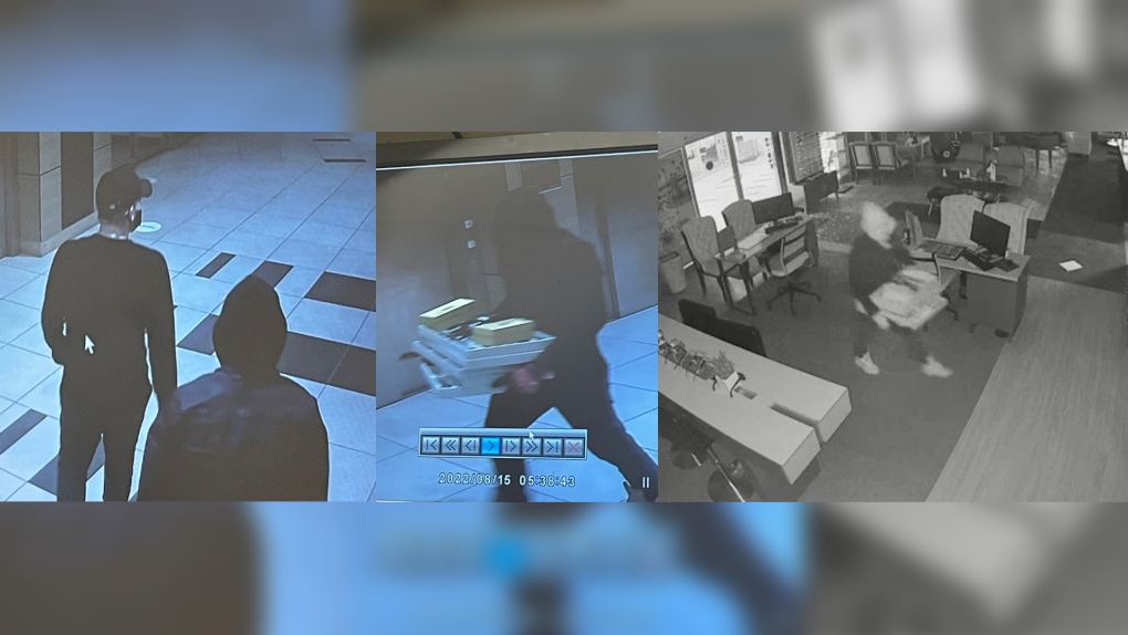 Surveillance footage from Fort Saskatchewan eye care clinic robbery. (Source: RCMP)