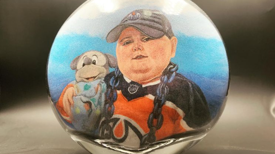 Artist James Sun says Ben's energy and smile touched more than just Edmontonian's and Oilers fans. (Instagram @fallinginsand)