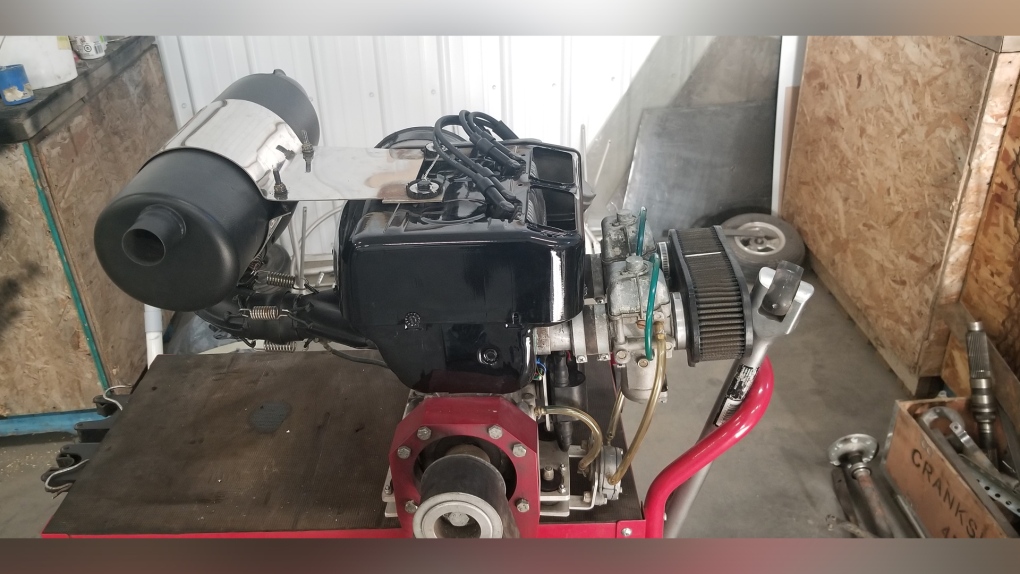 This Rotax 503 aircraft engine was stolen from Grande Prairie County. (Source: RCMP)