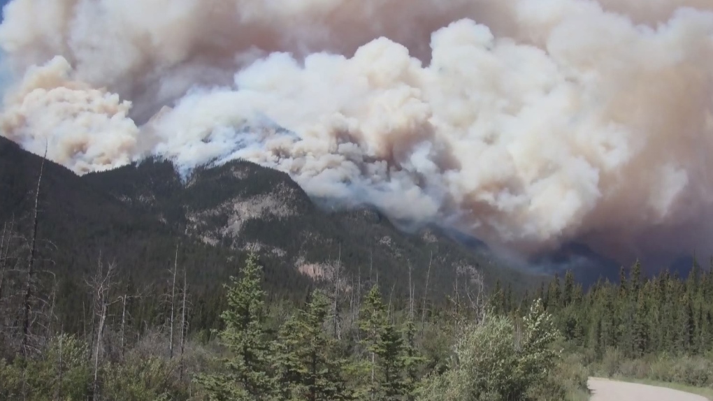 Out Of Control Wildfire In Jasper National Park