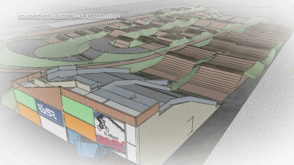 Design sketch for the new BMX track in St. Albert. (Courtesy: St. Albert BMX Association)