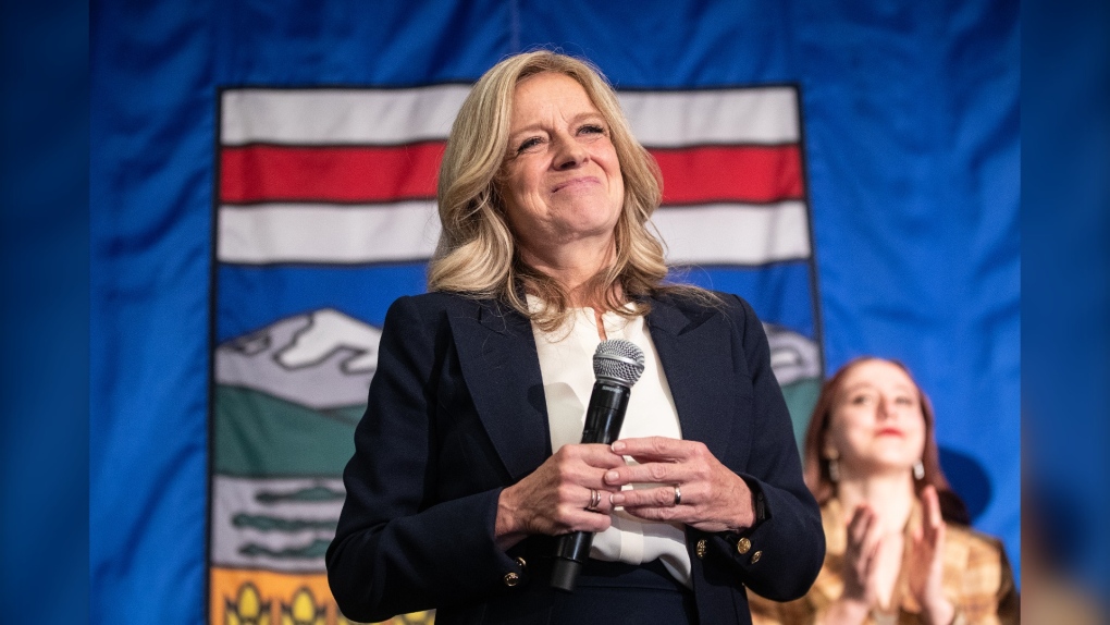 Leader of the NDP Rachel Notley gives her concession speech in Edmonton on Monday May 29, 2023. The Canadian Press has projected a United Conservative Party
majority government in Alberta. (THE CANADIAN PRESS/Jason Franson)