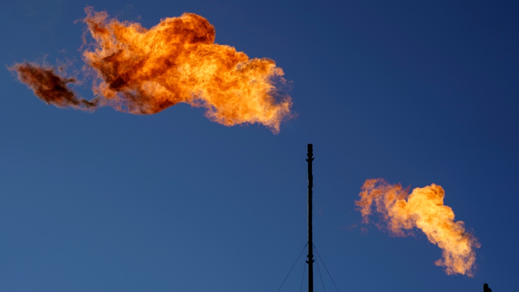A study from one of Canada's premiere climate labs says methane emissions from Alberta's natural gas industry are underestimated by almost 50 per cent. Flares burn off methane and other hydrocarbons at an oil and gas facility in Lenorah, Texas, on Friday, Oct. 15, 2021.THE CANADIAN PRESS/AP-David Goldman