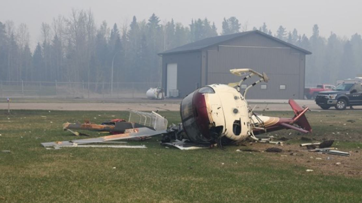 Helicopter hard landing at Edson Airport on May 4, 2023. (Credit: Transportation Safety Board of Canada)