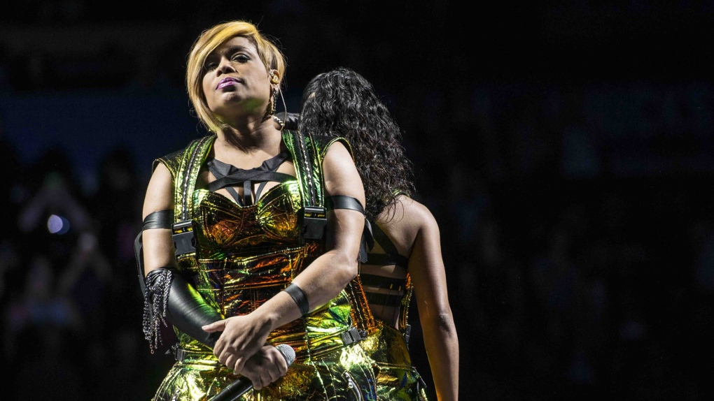 T-Boz and Chilli of TLC perform at Vancouver's Rogers Arena on May 6, 2015. (Anil Sharma for CTV).
