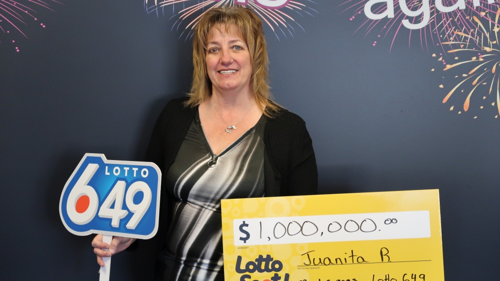 Juanita Reber won $1 million on the LOTTO 6/49 Gold Ball draw on Feb. 25. (Credit: Western Canada Lottery Corporation)