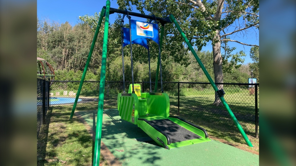 Liberty Swings installed at two Edmontonarea parks CTV News