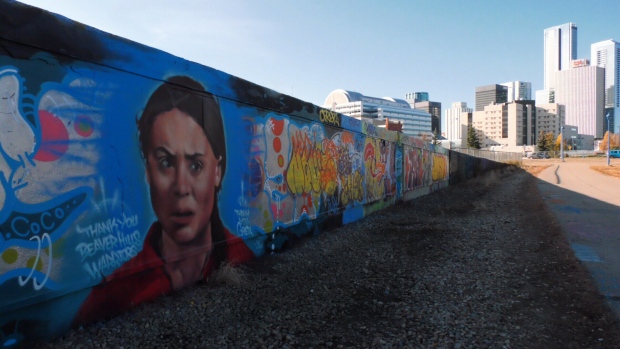 Greta Thunberg Edmonton mural