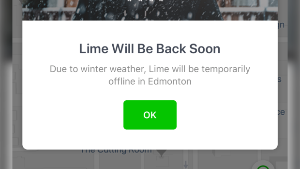 Lime scooters weather pause