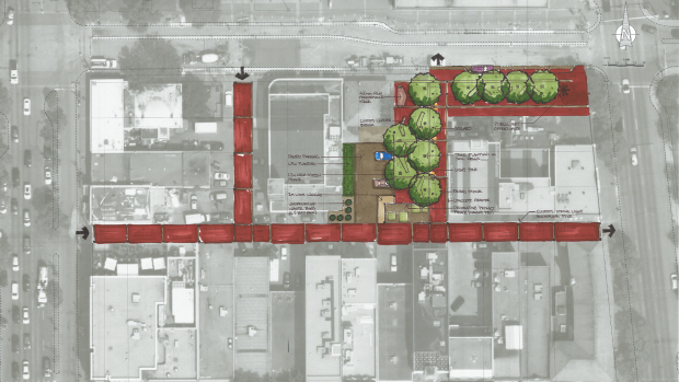 Old Strathcona alley design map