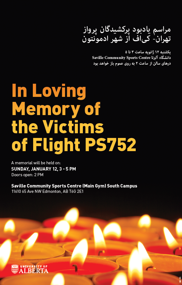 Iran plane crash memorial Edmonton