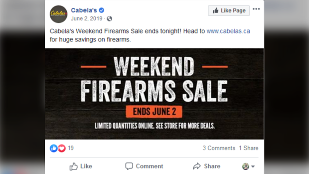 Cabela's Weekend Firearms Sale