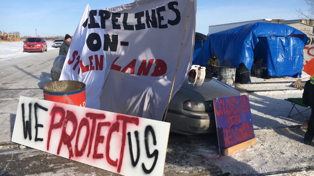 CN Rail blockade, Acheson, Feb 19 2020