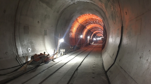 Inside southeast LRT tunnel