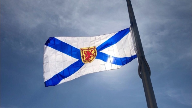 Nova Scotia flag at AB fed building