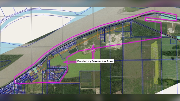 Fort Vermilion evacuation map