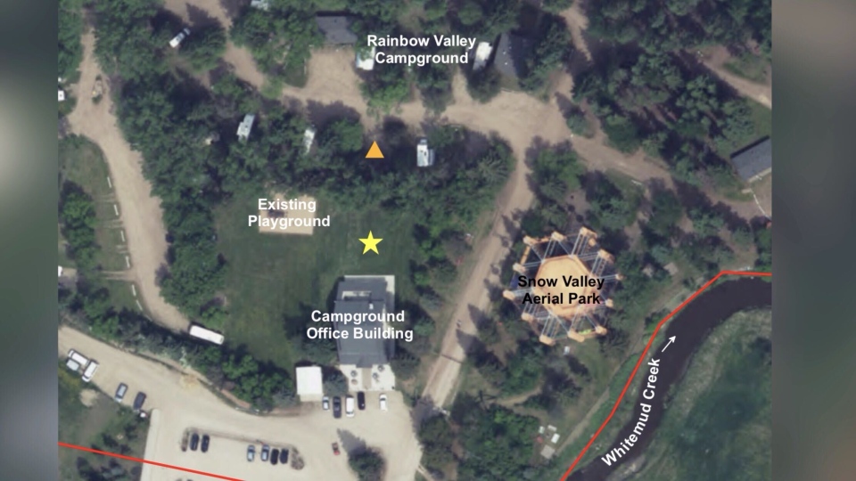 Snow Valley map, proposed playground