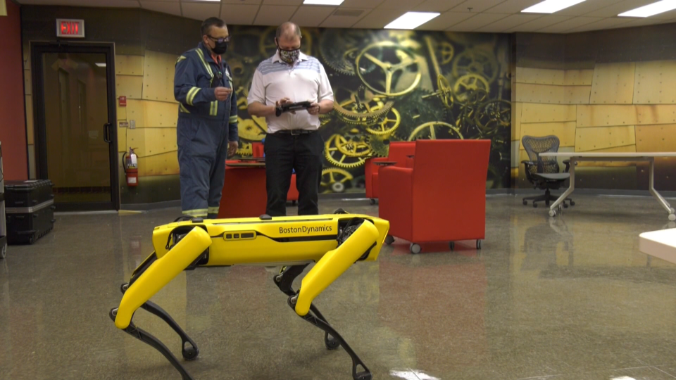 Shell Scotford robot dog Boston Dynamics