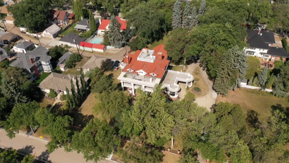 Magrath mansion drone